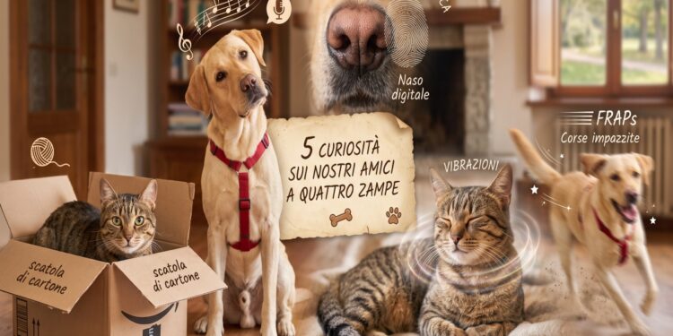 Perché i gatti amano le scatole e i cani piegano la testa? 5 curiosità sui nostri amici a quattro zampe